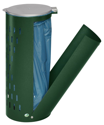 Kompakt hulladékgyüjtő csapóajtóval, színe: mohazöld, MxMéxSz: 850x440x380 mm