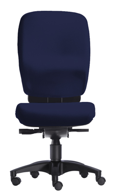 Irodai forgószék, ülés-   szé x mé x ma:  500x440x420-550 mm,  támlamagasság: 420-550 mm,  fekete poliamid lábgyűrűvel, kárpitozás:  kék